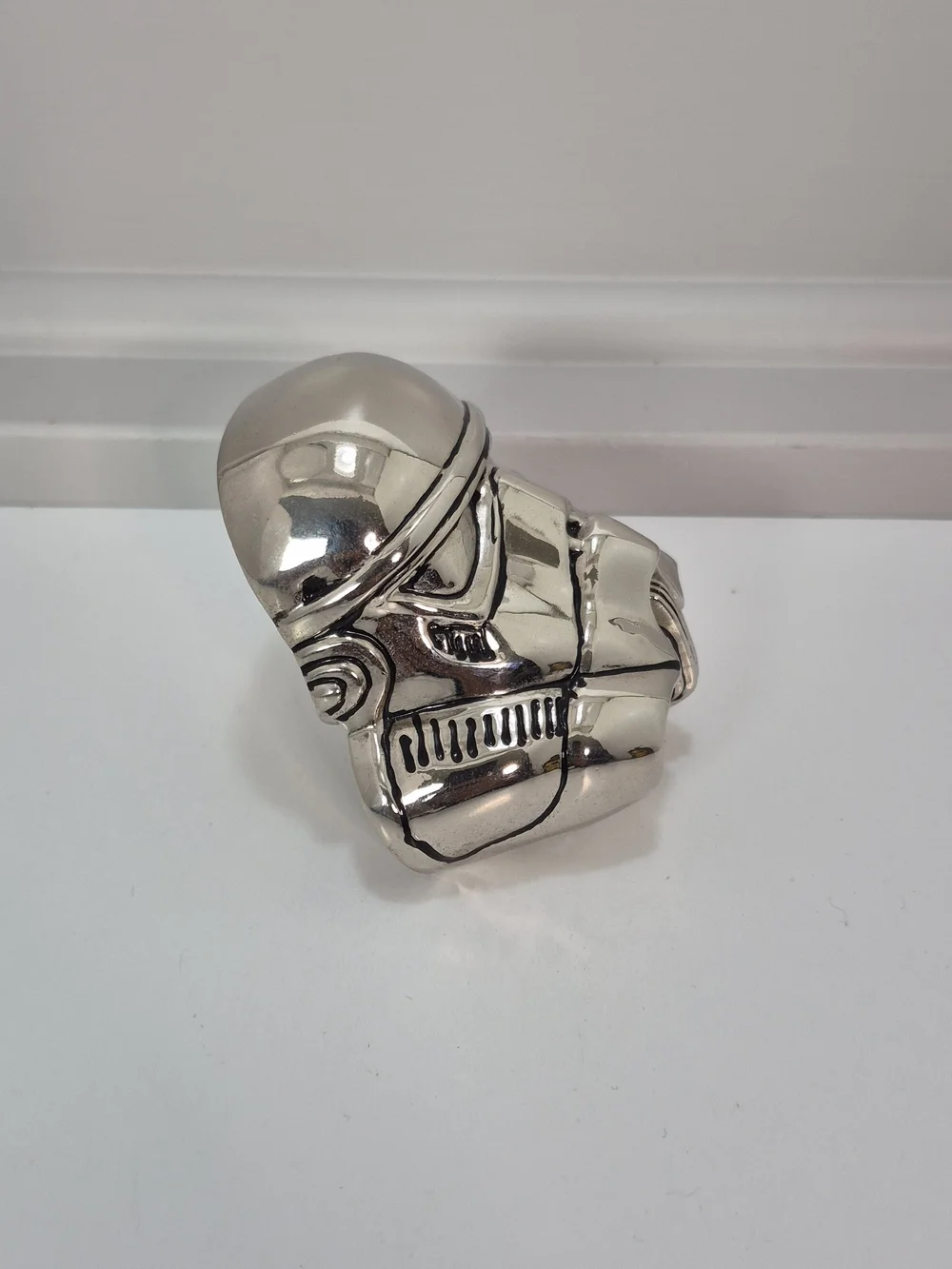 Polished Chrome  Stormtrooper Helmet Belt Buckle